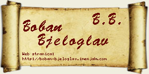 Boban Bjeloglav vizit kartica